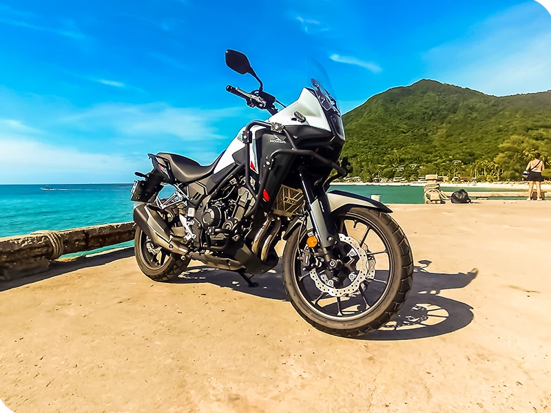 Honda NX500 sandy beach Ko Phangan island rental