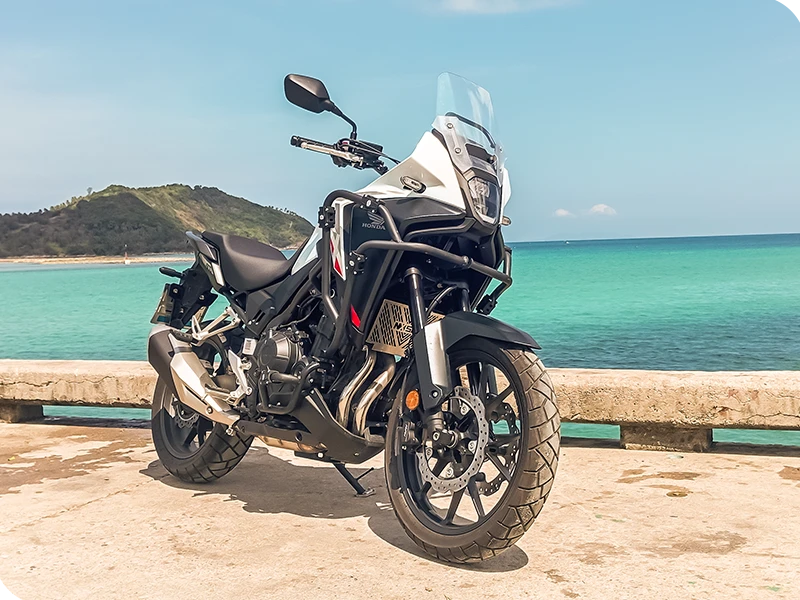 Honda NX500 front view Ko Phangan pier rental