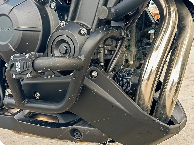 Honda NX500 engine guard frame suspension Ko Phangan