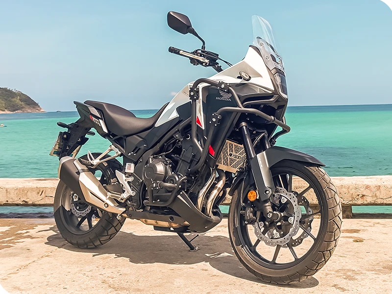 Honda NX500 frontalis 3/4 Ko Phangan island view rental