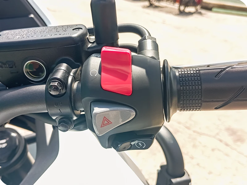 Honda NX500 red traction control switch right handlebar Koh Phangan
