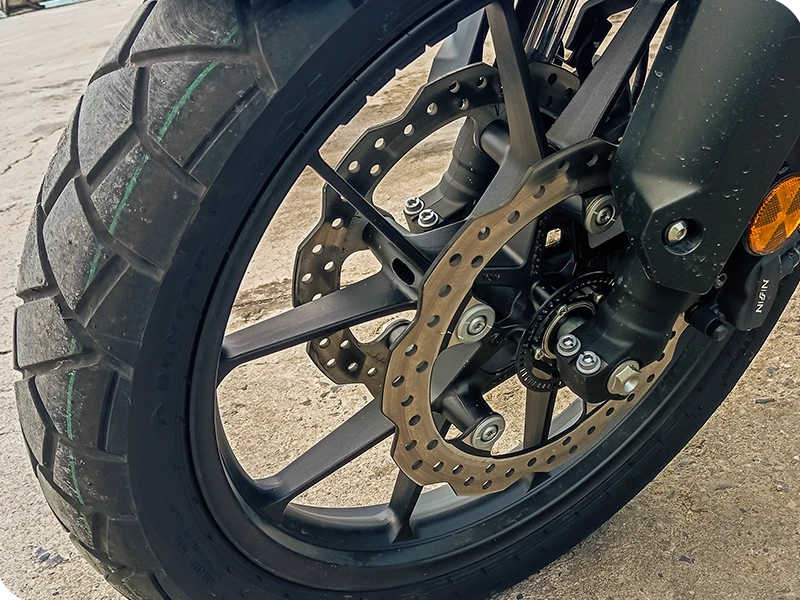Honda NX500 ABS front brake disc wheel Ko Phangan rental