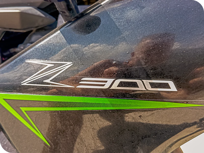 Kawasaki Z300 296cc parallel-twin engine Koh Phangan rental