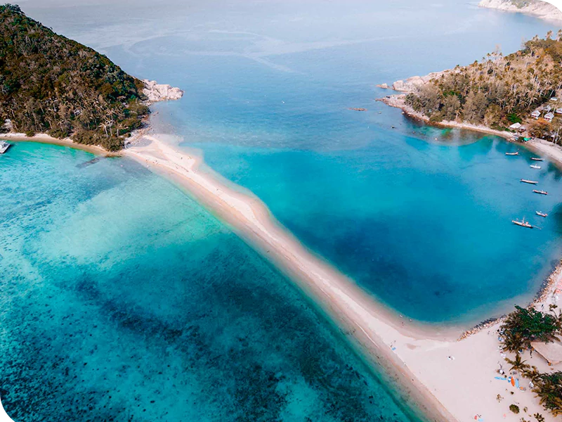 Ko Phangan hidden beaches Bottle Beach Haad Yuan aerial